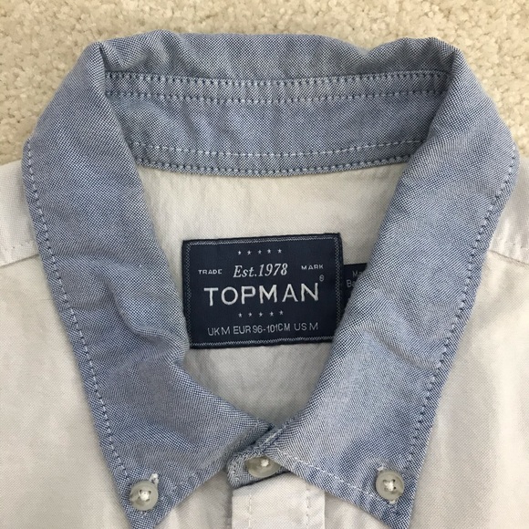 Topman Shirt Sleeve Button Down Shirt - Picture 2 of 5